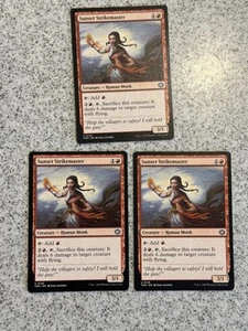 3 Mint Sunset Strikemaster Tarkir Dragonstorm MTG - Picture 1 of 2