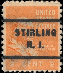 Zgrill89 US Stamp-Sc#803 Precancel STIRLING N.J - Picture 1 of 2