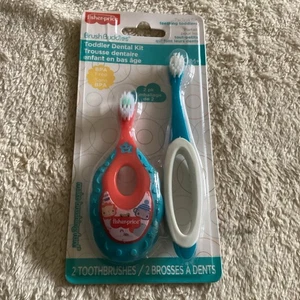 Fisher-Price Brush Buddies Kleinkind Dental Set 2 Zahnbürsten BPA frei - Bild 1 von 12