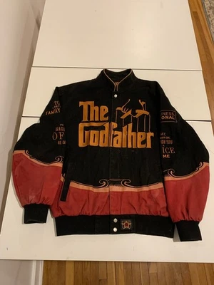 Jeff Hamilton The Godfather Jacket Large Black Red JH Design Racing Movie Y2K - Image 1 of 4