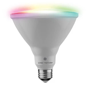 GE CYNC Smart Outdoor Floodlight Bulb, Full Color, Bluetooth and Wi-Fi Enabled, - Picture 1 of 12