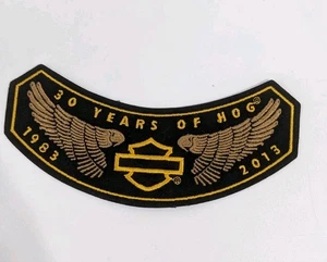 HARLEY DAVIDSON 1983-2013 30 Years Of HOG Rocker Embroidered Patch Motorcycle  - Bild 1 von 2