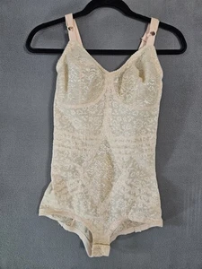 Body modelador faja vintage Shapette by Rago talla 36D beige relleno de fibra encaje - Imagen 1 de 11