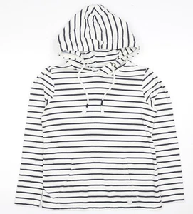 Fat Face Women's Blue Striped Pullover Hoodie XS - Picture 1 of 12