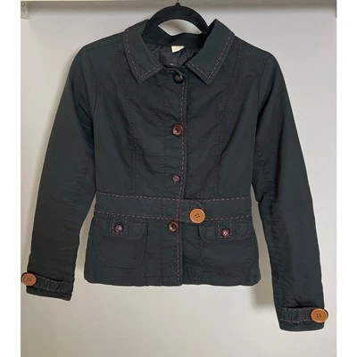 Anthropologie Nick and Mo Black Button Long Sleeve Short Jacket  - Image 1 of 4