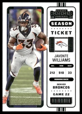 2022 Panini Contenders #31 Javonte Williams - Image 1 of 2