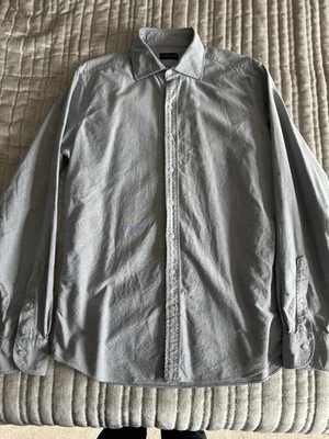 Camisa de tela Oxford Proper Cloth para hombre - Carbón - "Grande" - Ver medidas Foto 1 de 4