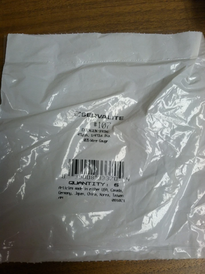 MOLA DE EXTENSÃO #107, 4" DE COMPRIMENTO 1/4" OD, 0,035 DIÂMETRO DE FIO PACOTE DE 6 ZPS - Imagem 1 de 2