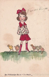* GOLIA - Pro Bibliotechine "Zia Mariù" - Bambina disegnata a mano 1915 - Bild 1 von 1