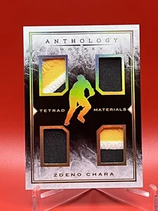 Zdeno Chara 2014-15 Anthology Tetrad Materials Gold Quad Patch /49 Game Used - Picture 1 of 3