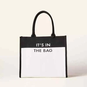Borsa tote in maglia Colorblock - kate spade new york x Target bianco/nero limitata NUOVA - Foto 1 di 6
