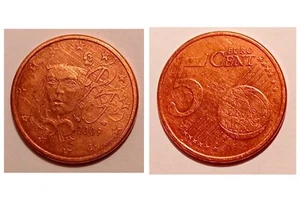 Monedas de 5 céntimos de € - Imagen 1 de 1