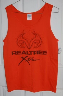 Realtree T-Shirt Small Sleeveless Tanktop Orange 100% Cotton ***Please Read***  - Image 1 of 4