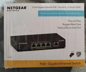 Netgear GS305P 5 Ports (4 PoE+ 63 W) Manageable - Photo 1/1