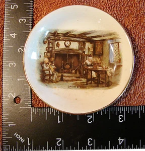 SANDLAND WARE Lancaster & Sandland LTD England 'Darby & Joan' Art Salt Plate - Picture 1 of 3