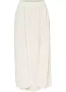 Neu Maxirock aus Leinen mit Schlitz Gr. 44 WollWeiß Freizeit-Skirt Maxi-Rock - Bild 1 von 1
