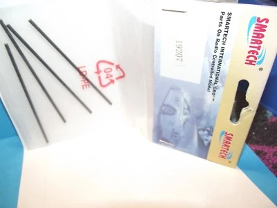 Smartech19207 Helicopter Carbon fiber support rods 80mm long 2mm dia 4pcs black - Image 1 of 3