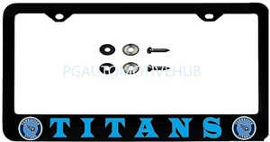 License Plate Frame Stainless Steel Vinyl Lettering FOR Tennessee Titans - Picture 1 of 3
