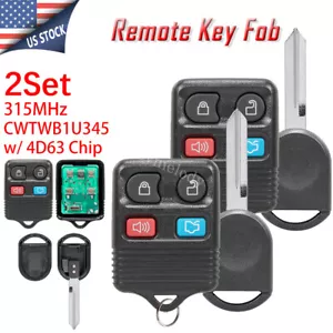 For Ford Replacement Alarm Remote Keyless Entry Control Key FOB Clicker 4 Button - Picture 1 of 12