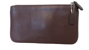 Vintage Coach Dark Brown Zipper Pouch - Picture 1 of 9