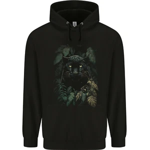 A Black Jaguar Wild Cat Childrens Kids Hoodie - Picture 1 of 3