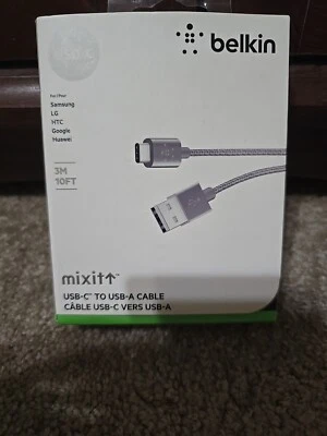 Belkin Mixit Braided Micro USB Charging Cable (10ft, 3M) - Gray  - Image 1 of 2