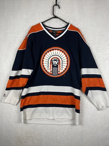 Colosseum Illinois Fighting Illini Hockey Jersey CHIEF ILLINIWEK Mens Large Cover