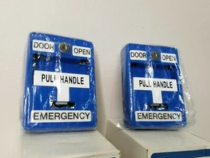 EMERGENCY PULL STATAION Dortronics 6510/BL-S35xCS , Blue  30VAC/DC  Lot of 2 - Picture 1 of 11