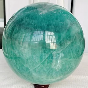 5900G Natural green fluorite Quartz Sphere Crystal Energy Ball Reiki Healing - Bild 1 von 12