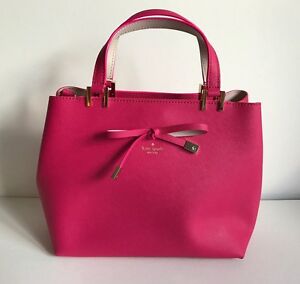 Kate Spade Cherrywood Street Gywn in Cabaret Pink & Pumice Leather Satchel CUTE