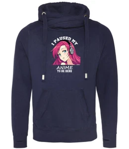 Sudadera con Capucha I Pause My Anime To Be Here Anime Niña Cuello Cruzado Regalo Adultos y Niños - Imagen 1 de 15