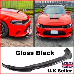 Dodge Charger SRT 2015-2023 nero lucido paraurti anteriore labbro splitter - Foto 1 di 9