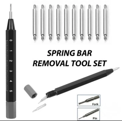 SPRING BAR REMOVER PIN PUSHER TOOL STRAP BAND WATCH REPAIR FOR SEIKO FOSSIL IWC - Image 1 of 4