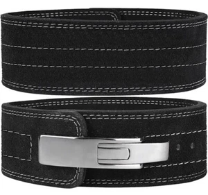 ARD CHAMPS® 10MM Weight Power Lifting Leather Lever Pro Belt Small Black - Imagen 1 de 7