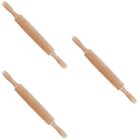 3 Pack Baking Roller Pin Wooden Stick Rolling Rod for Flour Food Making