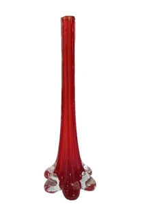 Vintage Rare Find Red Elephant Toe Vase 8" - Foto 1 di 5