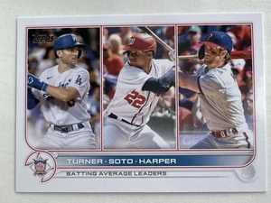 ⭐🦄 2022 Topps S1 - League Leaders Harper, Soto, Turner NL Runs Scored #59 - Picture 1 of 1