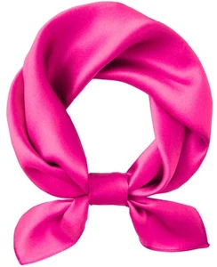 Scarf Satin Square Neck Head Scarf for Women solid color square scarf handker... - Picture 1 of 6