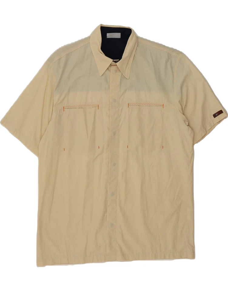 SERGIO TACCHINI Mens Short Sleeve Shirt Large Yellow Polyester BN03 - Image 1 of 4