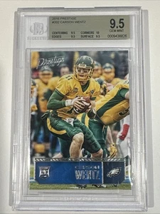 2016 Panini Prestige CARSON WENTZ #202 Rookie RC BGS 9.5 Gem Mint! - Picture 1 of 3