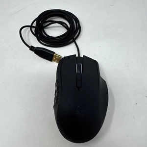 Razer Naga 2014 RZ01-0104 Gaming Mouse Multiple Buttons Lights Up  Green Logo - Picture 1 of 6