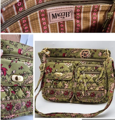 Bolso Bandolera MaggiB Verde Prado Mediano Acolchado Para Mujer con Bolsillos Foto 1 de 4
