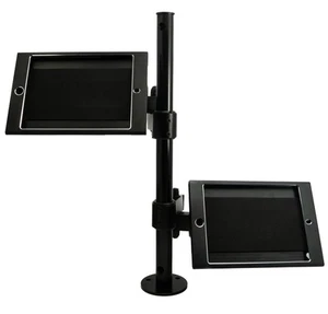 SYSTEM-S Support de Table Double 360° Verrouillable pour IPAD Mini en Noir - Photo 1/5