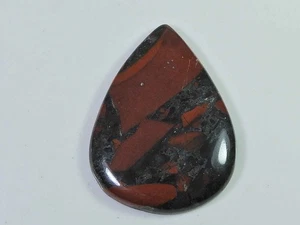 Pietra di sangue naturale cristallino di palma 45 ct. Pera cabochon pietra preziosa sfusa 28X38MM K725 - Foto 1 di 9