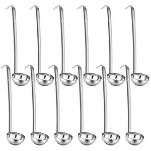 12 Pieces Stainless Steel Soup Ladle Sturdy Soup Ladle with Long Handles Port... - Bild 1 von 7