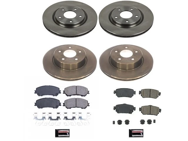 Kit de pastillas de freno y rotor delanteras y traseras para Nissan Rogue Sport 2019-2021 VW438FW Foto 1 de 1