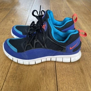 Nike Free Huarache Light Men's Trainers UK Size 8 Black/Orange-Concord-Turquoise - Picture 1 of 6