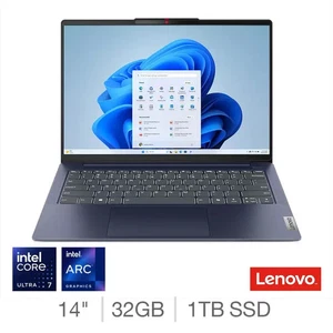 Lenovo IdeaPad Slim 5 14IMH9 Ultra 7 155H 32GB RAM, 1TB SSD ,14" OLED 83DA005PUK - Picture 1 of 23