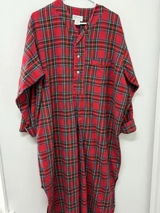 Vintage Diplomat Schlafhemd kariert Tartan rot Größe Large USA - Bild 1 von 6