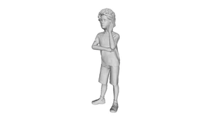 Printle T Kid 787--Boy Talking on a Cell Phone Call Figure for Diorama Train Set - Foto 1 di 11